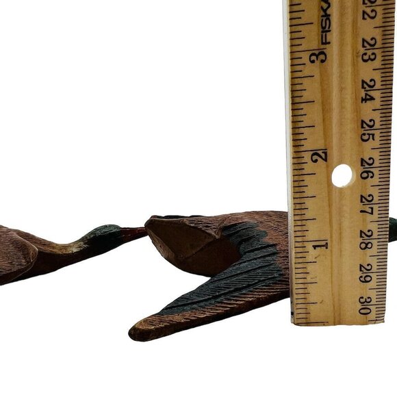 Vintage Wall Decor Geese In Flight by Syroco MCM USA Faux Wood Grain Small - Picture 8 of 10